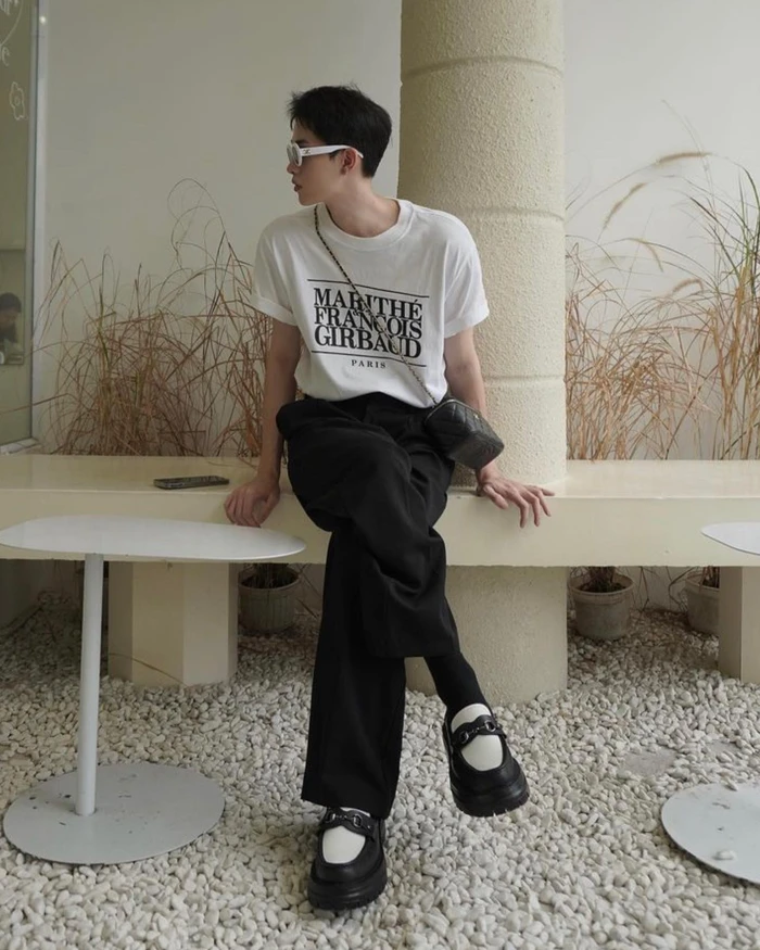 ÁO PHÔNG MARITHÉ CHÍNH HÃNG - MARITHÉ+FRANҪOIS GIRBAUD - W CLASSIC LOGO TEE - Ảnh 4