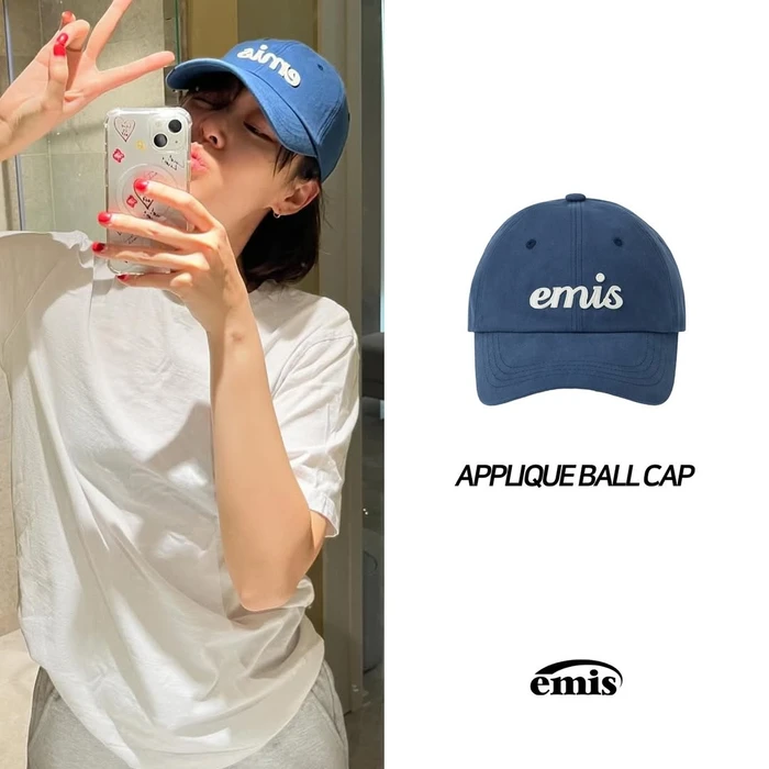 Mũ Lưỡi Chai EMIS CHÍNH HÃNG Applique Logo Cách Điệu - XANH NAVY - Ảnh 2