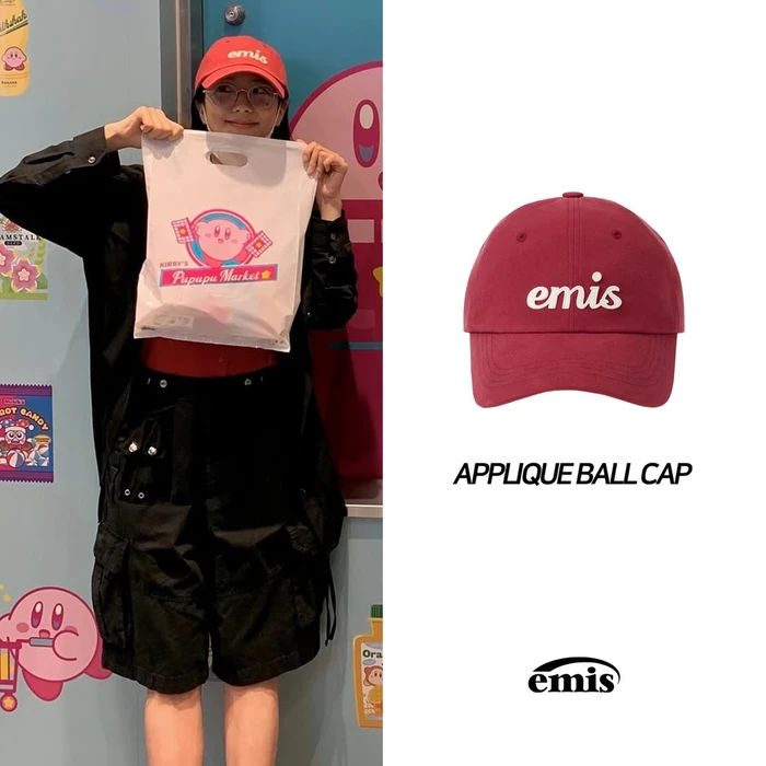 Mũ Lưỡi Chai EMIS CHÍNH HÃNG Applique Logo Cách Điệu - ĐỎ - Ảnh 2
