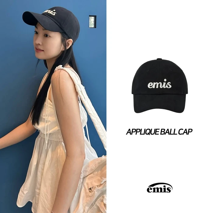 Mũ Lưỡi Chai EMIS CHÍNH HÃNG Applique Logo Cách Điệu - ĐEN - Ảnh 3