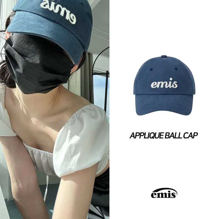 Mũ Lưỡi Chai EMIS CHÍNH HÃNG Applique Logo Cách Điệu - XANH NAVY - Ảnh 4
