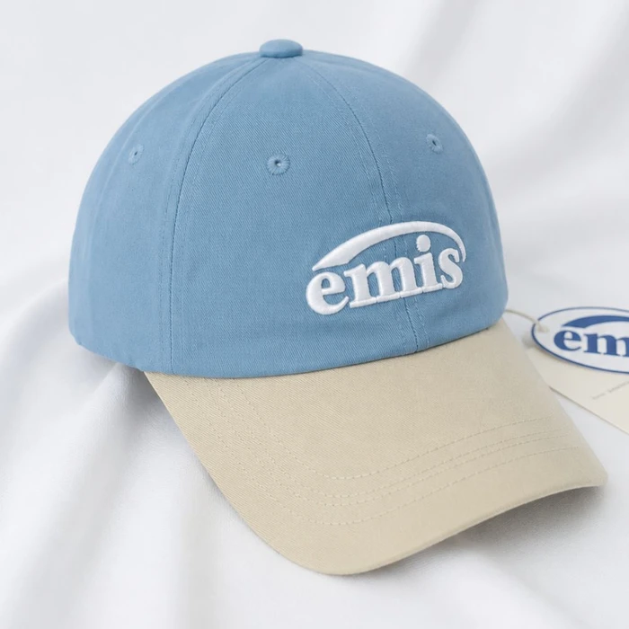 Mũ Lưỡi Chai EMIS CHÍNH HÃNG Phối Màu Logo Thêu Nổi Basic - XANH BLUE - Ảnh 1