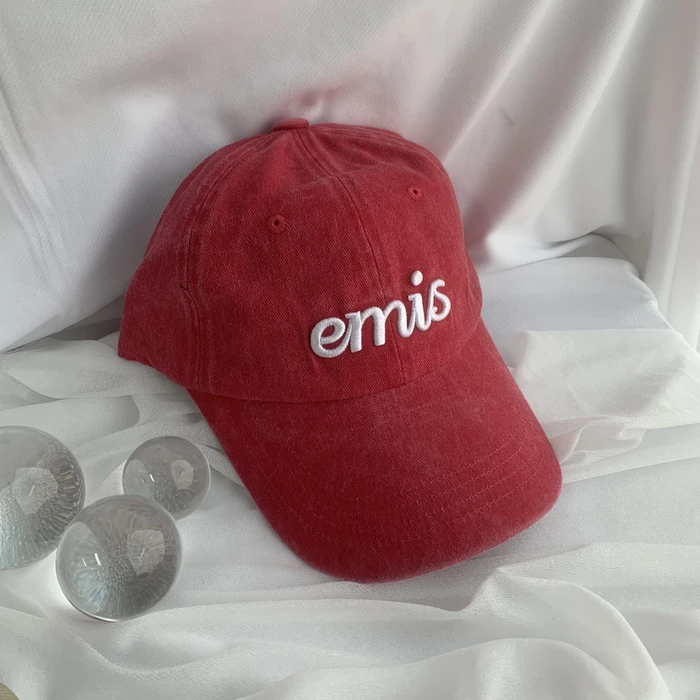 Mũ Lưỡi Chai EMIS CHÍNH HÃNG Vintage Washed Logo Cách Điệu - ĐỎ - Ảnh 1