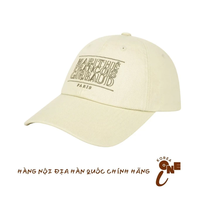 MŨ LƯỠI TRAI MARITHÉ CHÍNH HÃNG - MARITHÉ+FRANҪOIS GIRBAUD - LOGO THÊU VIỀN CHỈ IVORY - Ảnh 2