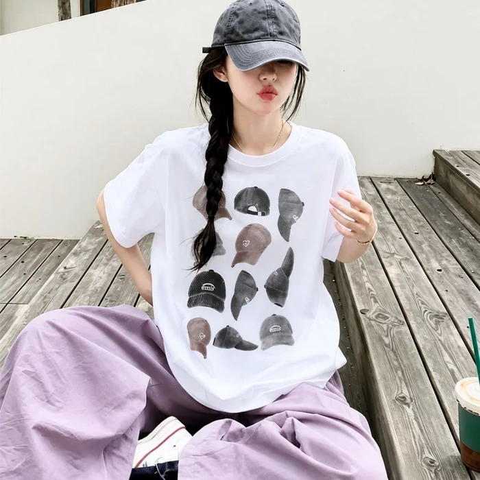 ÁO PHÔNG EMIS IN HÌNH CHÍNH HÃNG - BALL CAP DRAWING TSHIRT - Ảnh 2