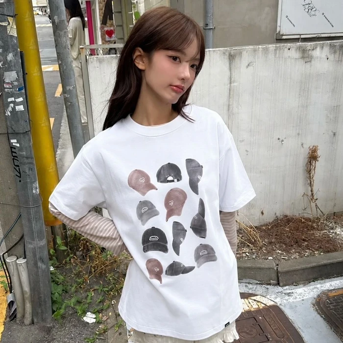 ÁO PHÔNG EMIS IN HÌNH CHÍNH HÃNG - BALL CAP DRAWING TSHIRT - Ảnh 1