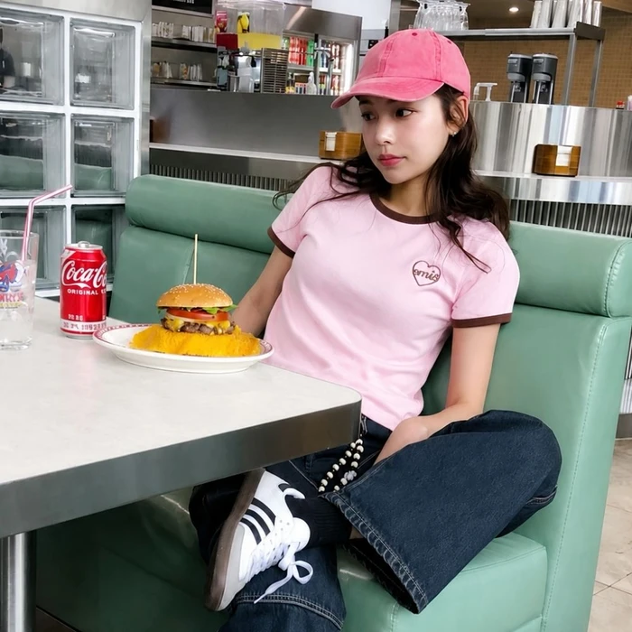 ÁO PHÔNG VIỀN EMIS LOGO TRÁI TIM NHỎ CHÍNH HÃNG - HEART LOGO RINGER T-SHIRT - Ảnh 4