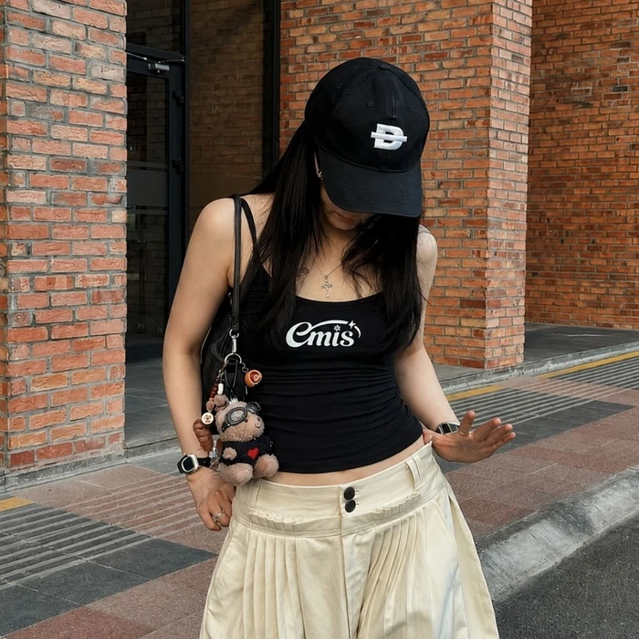 ÁO HAI DÂY EMIS CHÍNH HÃNG - HALO LOGO DOUBLE SLEEVELESS TOP - Ảnh 1